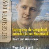 Lezing over de spergebied moorden in het Binnenveld